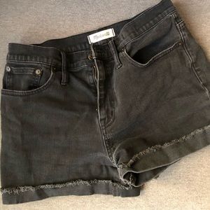 Madewell Black High Rise Denim Shorts Size 28